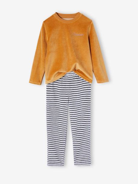 Lot de 2 pyjamas garçon velours loup caramel - vertbaudet enfant 