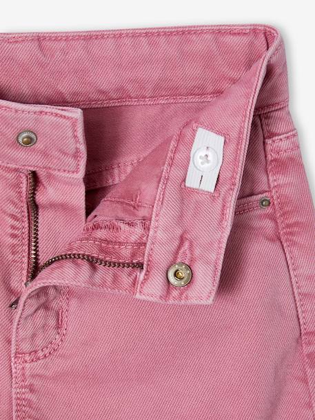 Wijde meisjesbroek ecru+oudroze+snoepjesroze - vertbaudet enfant 