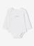Lot 5 bodies manches longues BASICS bébé emmanchures US en coton bio lot blanc - vertbaudet enfant 