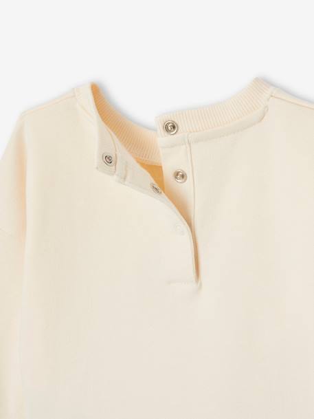 Sweat-shirt bébé pressionné dos vanille - vertbaudet enfant 