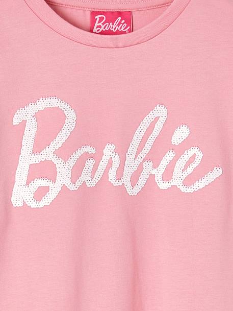 Tee-shirt Barbie motif en sequins réversibles fille rose bonbon - vertbaudet enfant 