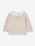 Pull bébé naissance à collerette fleurie beige chiné - vertbaudet enfant 
