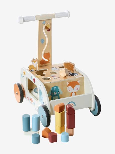 Chariot de marche 2 en 1 Les amis de la forêt en bois FSC® bois - vertbaudet enfant 