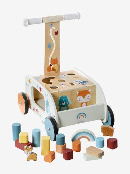 Chariot de marche 2 en 1 Les amis de la forêt en bois FSC® bois - vertbaudet enfant 