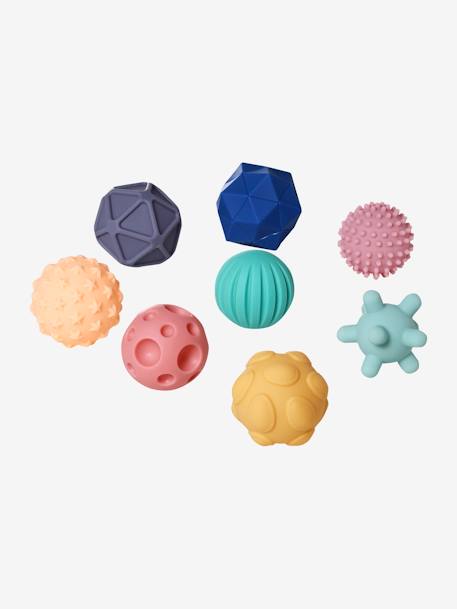 Set van 8 zintuiglijke ballen geel+meerkleurig - vertbaudet enfant 