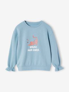 Meisje-Trui, vest, sweater-Sweater- Sweatshirt met dierenmotief en sierdetails meisjes