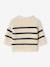 Pull bébé garçon en côte perlée beige chiné+écru+vert sauge - vertbaudet enfant 