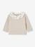 Pull bébé naissance à collerette fleurie beige chiné - vertbaudet enfant 
