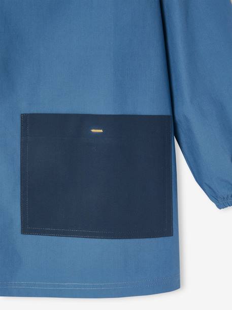 Aanpasbaar jongensschort 'cool school' blauw+groenblauw - vertbaudet enfant 