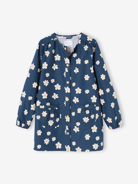 Tablier fille personnalisable à fleurs marine - vertbaudet enfant 