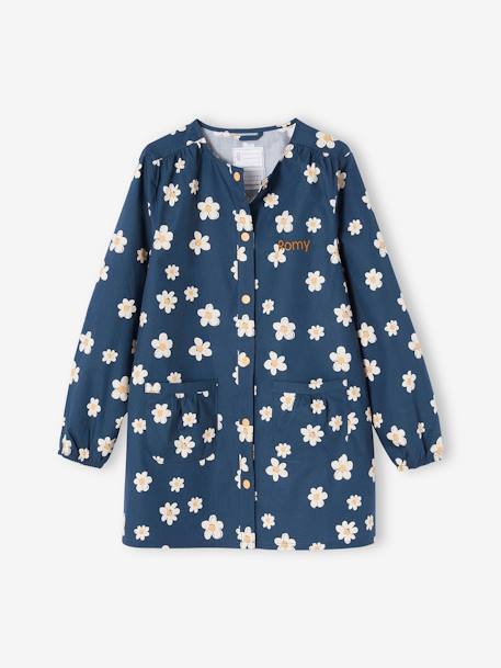 Tablier fille personnalisable à fleurs marine - vertbaudet enfant 