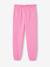 Pantalon jogging en molleton fille ceinture paperbag rose bonbon - vertbaudet enfant 