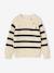 Pull garçon rayé caramel+écru+encre+kaki - vertbaudet enfant 