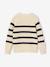 Pull garçon rayé caramel+écru+encre+kaki - vertbaudet enfant 