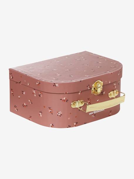 Doudou en gaze de coton personnalisable et sa valisette bleu+ocre+rose - vertbaudet enfant 