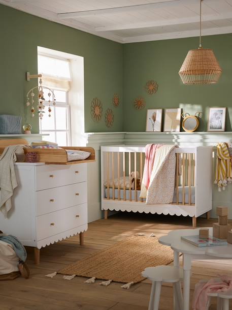 Lit bébé évolutif LIGNE FESTON écru - vertbaudet enfant 