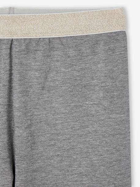 Legging fille ceinture irisée Basics gris chiné+MARINE GRISE+mauve+NOIR+rose foncé - vertbaudet enfant 