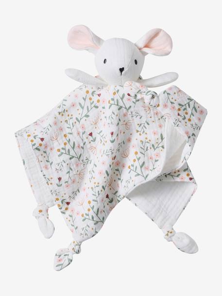Doudou lange souris personnalisable avec mallette rose - vertbaudet enfant 