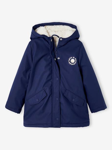 Fille-Manteau, veste-Ciré fille à capuche doublé sherpa 