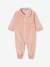 Set van 2 fluwelen babyslaappakjes met opening voor cappuccino+rozen - vertbaudet enfant 