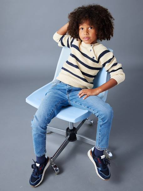 Jean garçon slim morphologique MEDIUM denim black+DENIM BRUT+denim gris+DENIM GRIS FONCE+double stone+STONE - vertbaudet enfant 