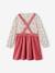Ensemble robe tablier en velours et t-shirt fille rose+vert - vertbaudet enfant 