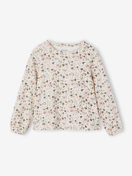 Ensemble robe tablier en velours et t-shirt fille rose+vert - vertbaudet enfant 