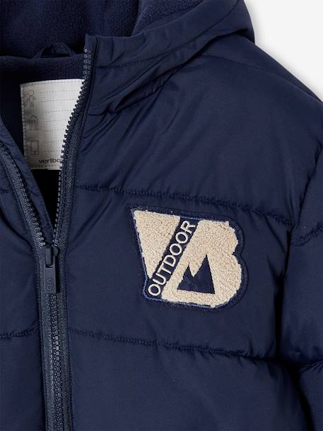 Donsjas college-stijl voor jongens bordeauxrood+marineblauw+rood - vertbaudet enfant 