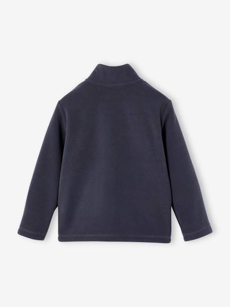 Sweater met ritssluiting voor jongens, in polaire fleece antraciet - vertbaudet enfant 