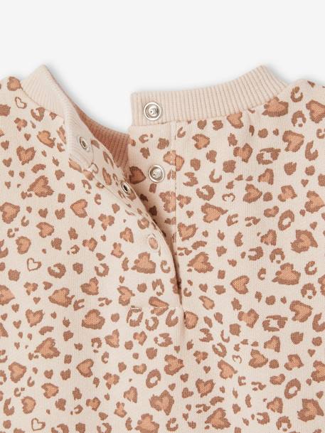 Ensemble bébé fille 3 pièces sweat + legging + bandeau personnalisable beige poudré+marine - vertbaudet enfant 