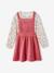 Ensemble robe tablier en velours et t-shirt fille rose+vert - vertbaudet enfant 