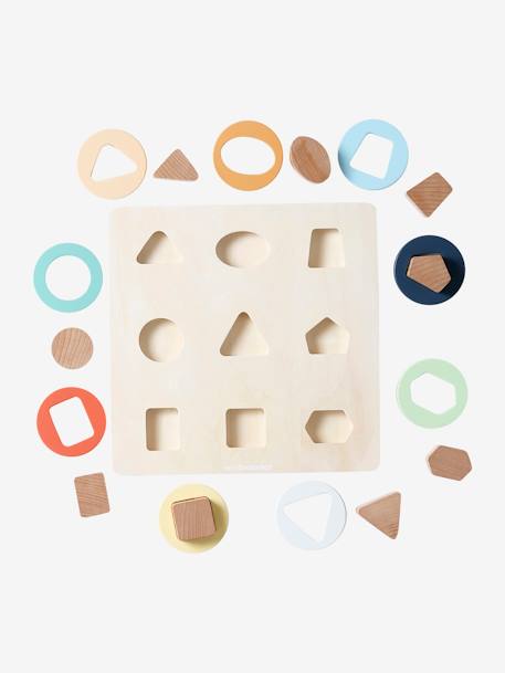 Puzzle des formes 2 en 1en bois FSC® bois - vertbaudet enfant 