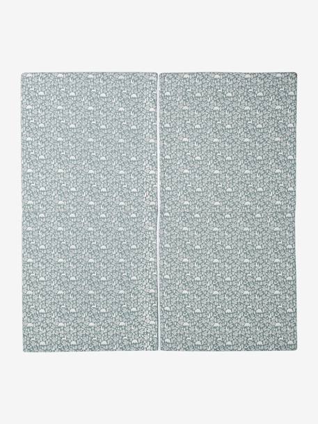 Tapis de motricité pliable et déhoussable beige+jaune+vert sauge - vertbaudet enfant 