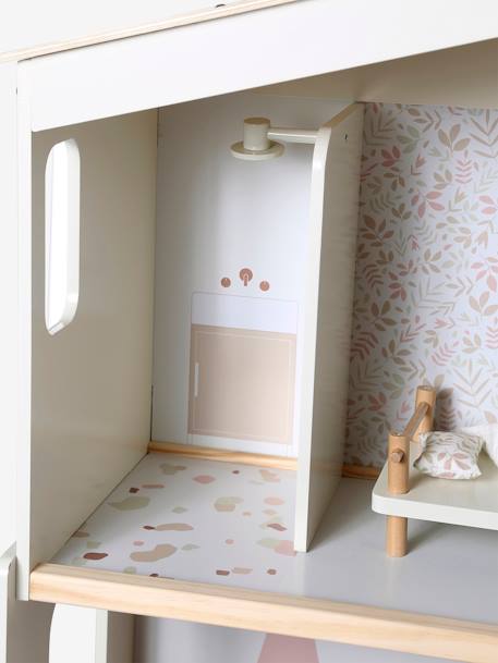 Maison de poupée en bois FSC® blanc - vertbaudet enfant 