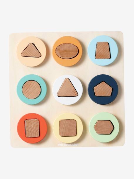 Puzzle des formes 2 en 1en bois FSC® bois - vertbaudet enfant 