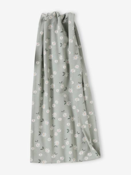Ensemble fleuri fille bonnet + snood rose poudré+vert de gris - vertbaudet enfant 