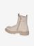 Boots enfant fille synthétique zippées et élastiquées écru+marine+marron - vertbaudet enfant 
