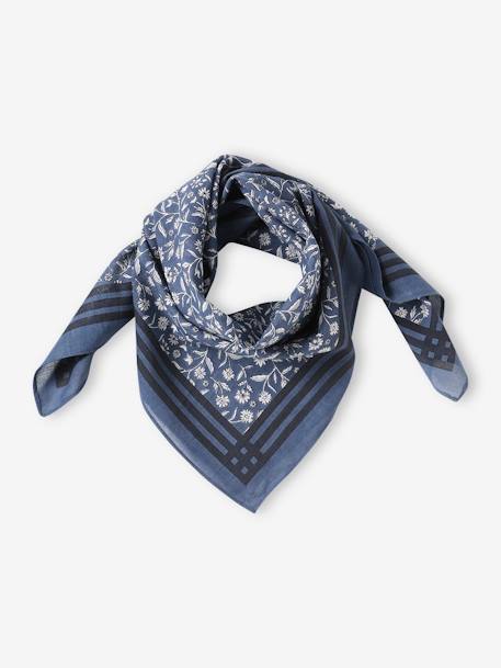 Foulard imprimé fleurs fille bleu imprimé - vertbaudet enfant 