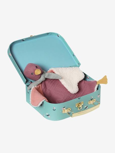 Aanpasbare vogelknuffel van twee materialen met etui rozen - vertbaudet enfant 