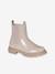 Boots enfant fille synthétique zippées et élastiquées écru+marine+marron - vertbaudet enfant 