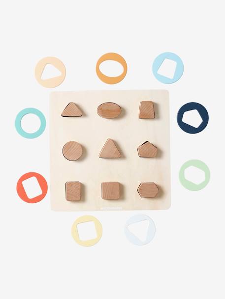 Puzzle des formes 2 en 1en bois FSC® bois - vertbaudet enfant 