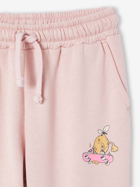 Pantalon jogging détails fanatisie fille en molleton rose poudré - vertbaudet enfant 