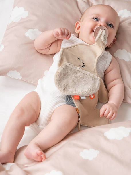 Doudou attache-sucette Elphee sable - vertbaudet enfant 