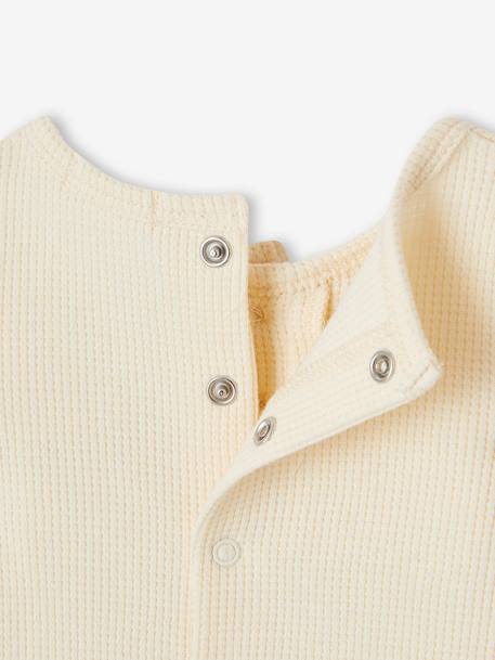 Ensemble naissance 3 pièces tee-shirt personnalisable legging bonnet écru - vertbaudet enfant 