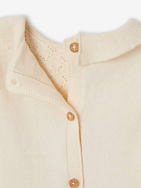 Robe en maille fantaisie bébé vanille - vertbaudet enfant 