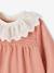 Robe à smocks en velours col brodé amovible bébé rose - vertbaudet enfant 