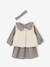 3-delige set baby ruitjesjurk + gilet + haarband zwart, geruit - vertbaudet enfant 