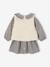 Ensemble 3 pièces bébé robe vichy + gilet + bandeau carreaux noir - vertbaudet enfant 