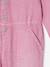 Combinaison longue en toile garment dyed fille vieux rose - vertbaudet enfant 
