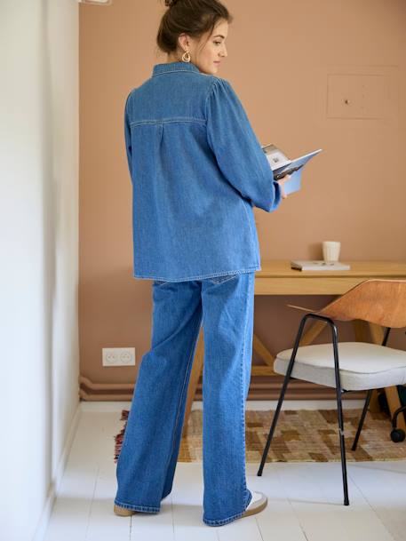 Chemise en jean grossesse et allaitement stone - vertbaudet enfant 